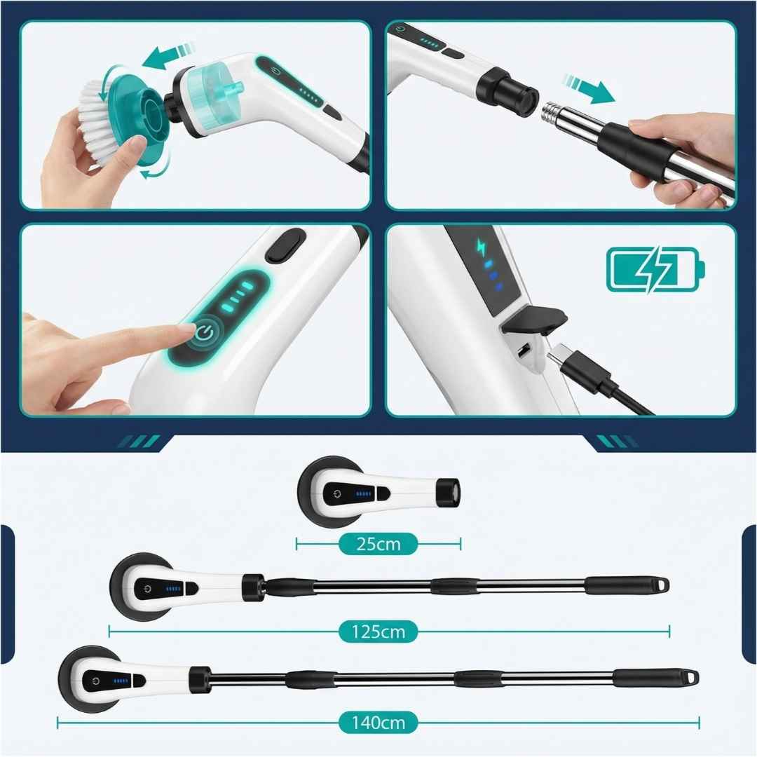 Cepillo Eléctrico Inalámbrico 9 en 1