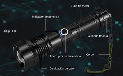 Linterna LED Táctica Militar